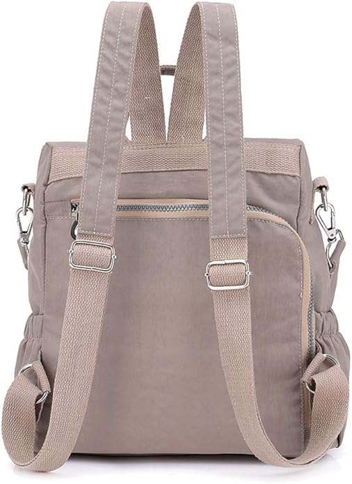 MINTEGRA Women Shoulder Backpack Multi-Pocket Nylon Purse Large Capacity Waterproof Casual Daypack