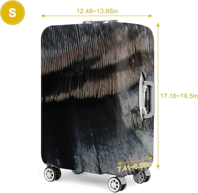 20 Inch PVC Luggage Protector Covers for TSA Approved Clear Suitcase Cover Protector Transparent Luggage Protective Cover Set (Painting, Suitable for 19"-20")