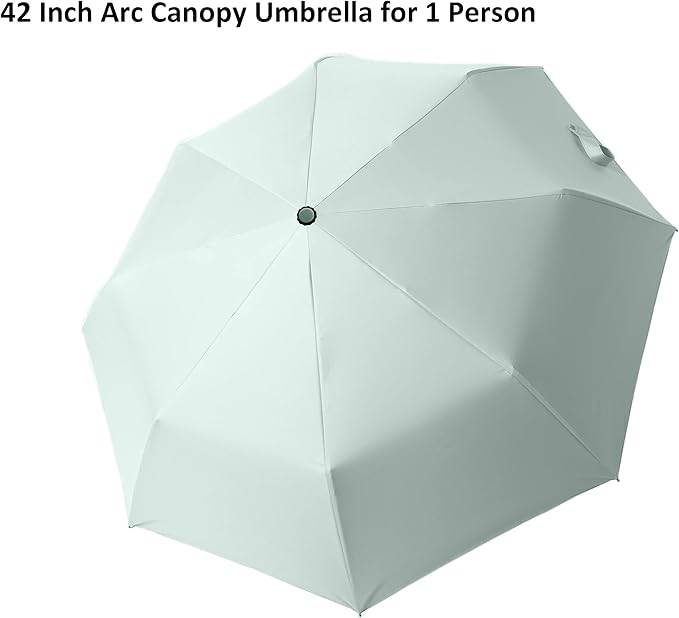 BAODINI Small UV Protection Travel Umbrella Compact for Rain and Sun UPF 50+ 41 inch Portable Umbrella for Women and Men