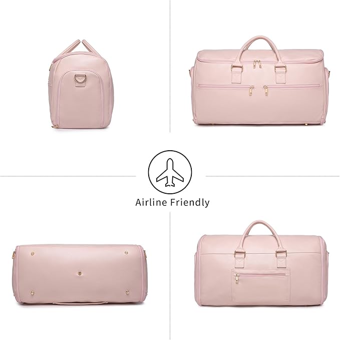Carry On Garment Bag for Travel, Convertible Travel Garment Bag for Men Women, 2 in 1 Hanging Suitcase Suit Business Travel Bag