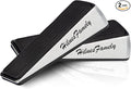 Door Stoppers - 2 Pack White Heavy Duty Door Stops for Bottom of Door Metal Rubber Small doorstops Wedge Security gate stoppers for Safety to Keep Door Open Suits Any Floor no Drilling