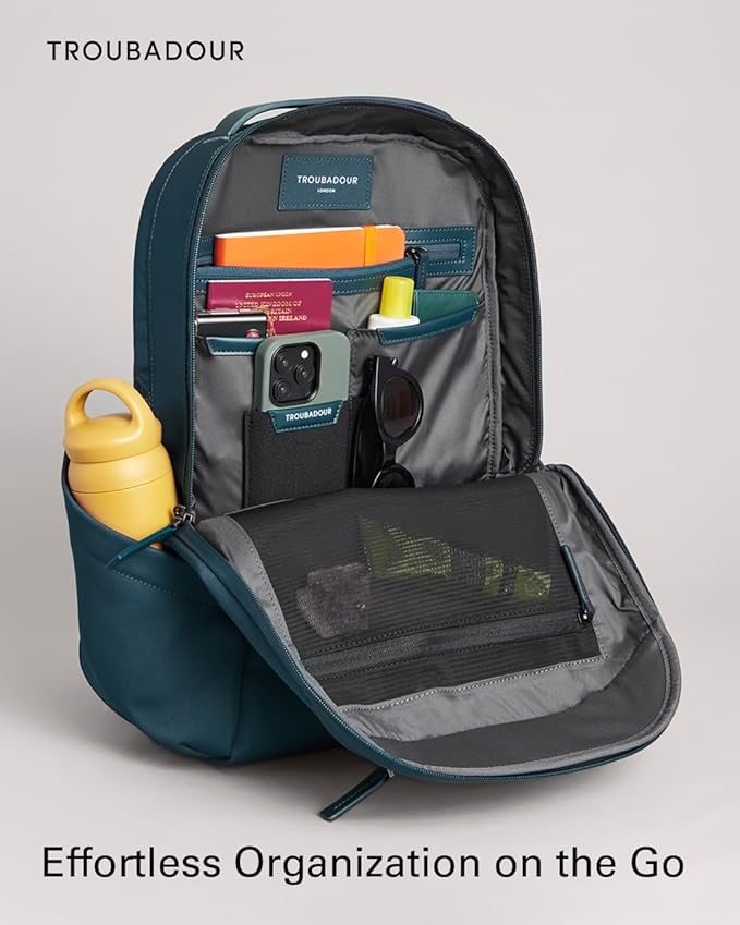 Troubadour Apex Backpack 3.0-25L Premium Laptop Backpack - Ergonomic & Water Resistant - Designed for Work and Travel - Air Force Blue