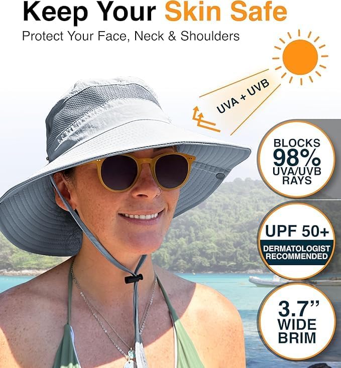 GearTOP Safari Sun Hat for Men and Sun Hats for Women UV Protection UPF 50+ Hiking, Gardening, Fishing