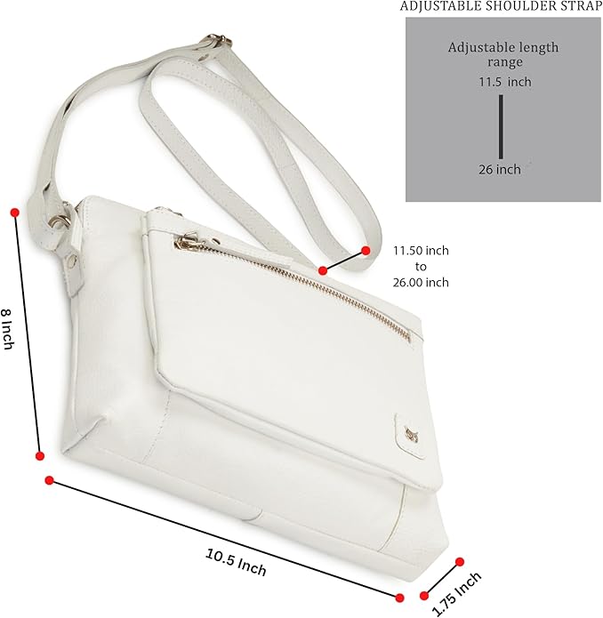 Wise Owl Accessories Small Soft Pebbled Real Leather Crossbody Handbags Purses Sling Crossover Shoulder Bag