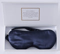 ZIMASILK Adjustable 100% 22 Momme Mulberry Silk Sleep Mask for Sleeping, Filled with Premium Mulberry Silk, Softest & Breathable Eye Sleeping Mask (Navy Blue)