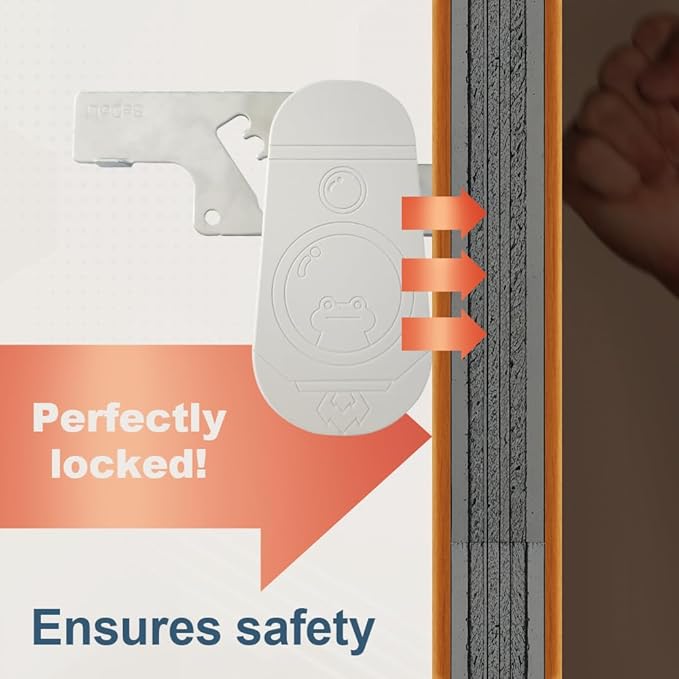 CGPLUS Security Door Stopper SEDOLI for Safe Stay, Home, Travel (Mute, Ivory)