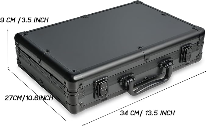 15 slots Watch organizer Case, Aluminum watch storage box, hard watch travel box, padded case for watch display and organization
