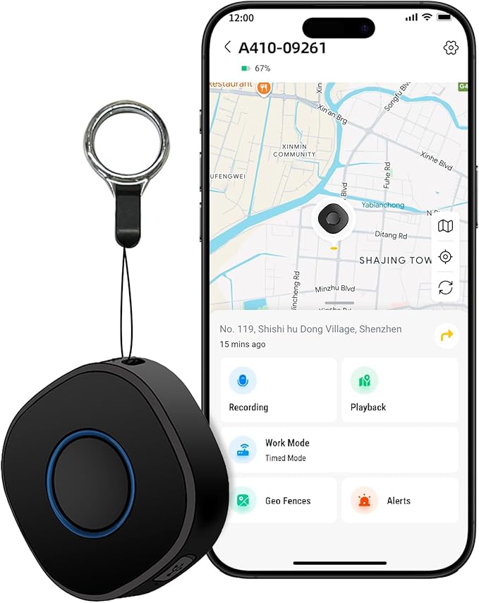 Mini GPS Tracker, Locator with SOS Button Real-Time GPS Tracking Device | GEO-Fence | Battery Alert | for Kid | Elderly | Dog - Subscription Required