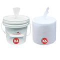 Dry Wipe Kit: 7200 Wipes (7" x 6"): Make Your Own Wet Wipes Using Your Preferred Cleaning Solution: 6 Mega Rolls + 4 Dispensing Buckets