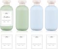 6.8 oz Plastic Travel Shampoo Bottles, Refillable Flip Cap Squeeze Bottles for Toiletries, Large Leakage-proof Travel Shampoo and Conditioner Container (Blue and Green)