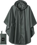 SaphiRose Unisex Rain Poncho Raincoat Hooded for Adults Women with Pockets