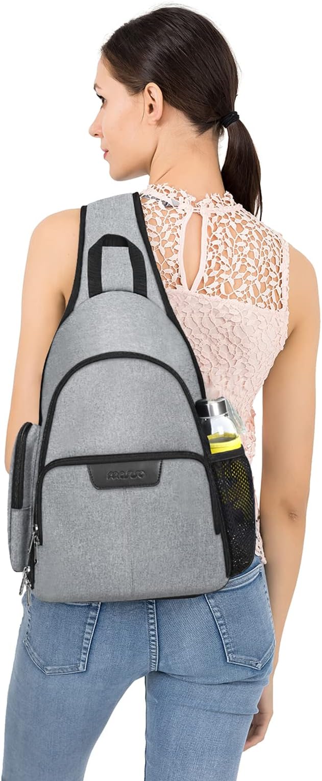 MOSISO Camera Bag Sling Backpack, DSLR/SLR/Mirrorless Full Open Camera Case with Tripod Holder&Rain Cover&Modular Insert, Photography Backpack Compatible with Canon/Nikon/Sony/Fuji, Grey