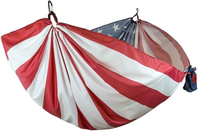GRAND TRUNK State Flag Hammock - Single Parachute Nylon Camping Hammock with Tree Hanging Kit, Lightweight & Portable