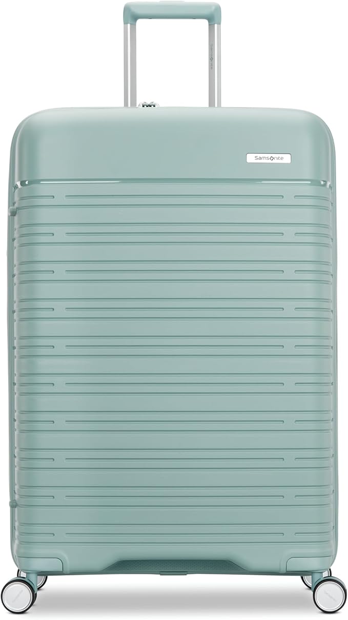 Samsonite Elevation Plus - Large Hardside Luggage - Scratch Resistant Polypropylene Shell, RightHeight™ Adjustable Handle, Integrated AirTag Holder, TSA Lock, WetPak™ Compartment - Cypress Green