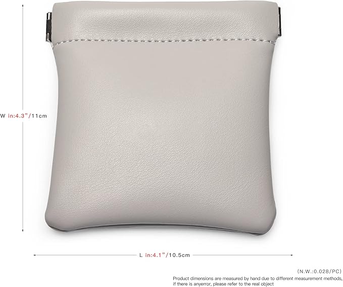 PU Leather Jewelry Travel Bag Leather Jewelry Pouch Christmas,Wedding Party Favor Gift Bag (L, Grey)