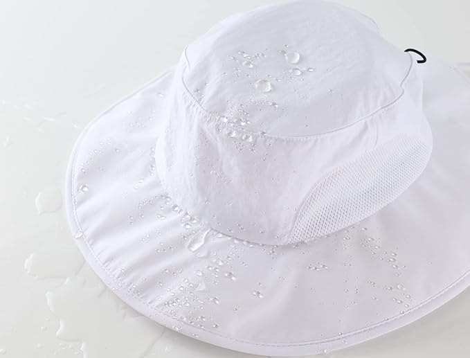 Home Prefer UPF50+ Mens Sun Hat Wide Brim Fishing Hat for Men UV Protection Womens Beach Bucket Hat for Golf Hiking Gardening