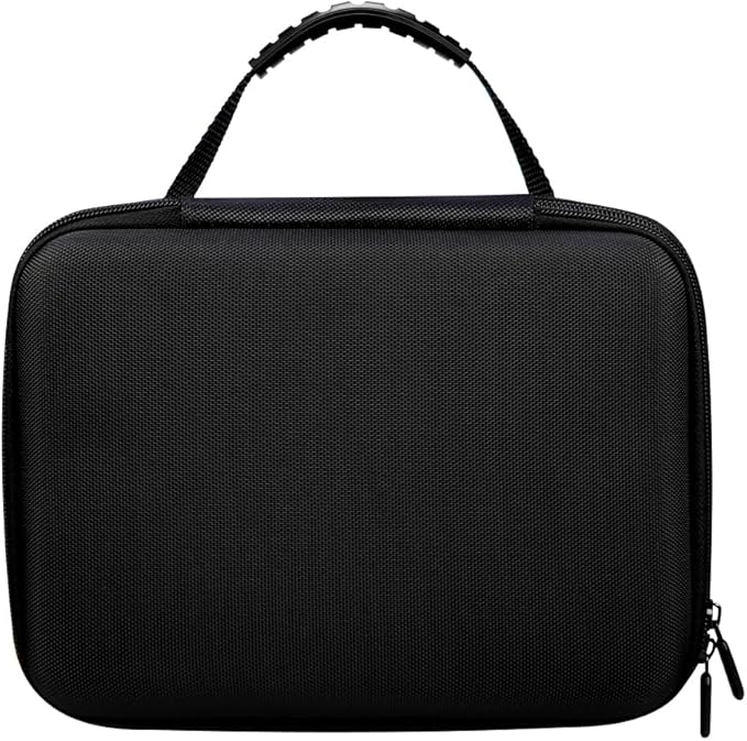 Juntan 8 Slots Hard Watch Travel Case, Portable Nylon Zipper Storage Organizer Box for Men Women with Soft Compressible Foam Pillow Black