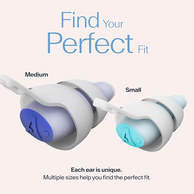 Alpine SleepDeep Multisize - Soft Ear Plugs for Sleeping and Concentration - New 3D Oval Shape and Noise Reducing Gel for Better Attenuation - 27dB - Ideal for Side Sleeper - 2-Pair Reusable: S + M/L
