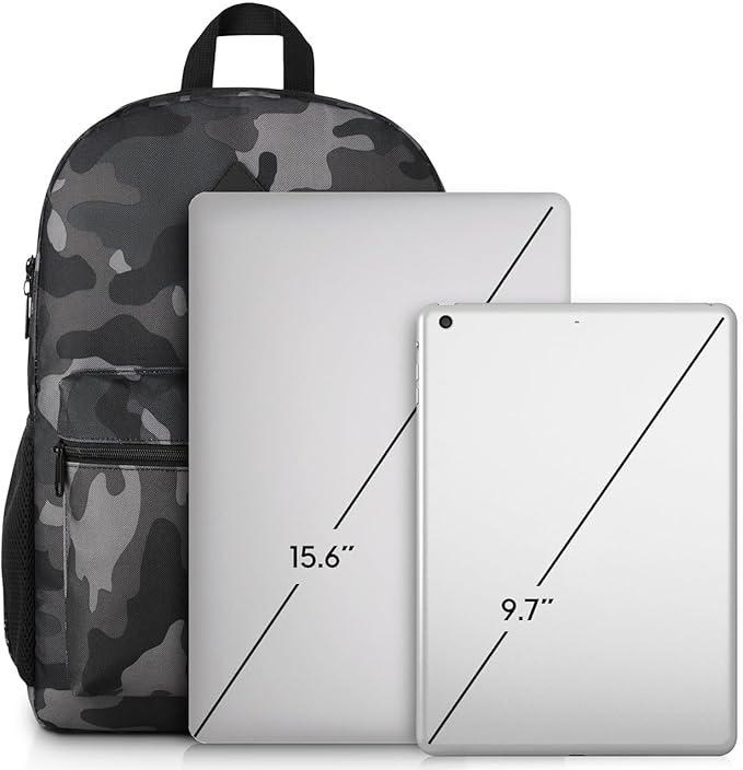 School Backpack,Classic Bookbag Men and Teen Boy Schoolbag with USB Charging Port for High School College Office Work Travel