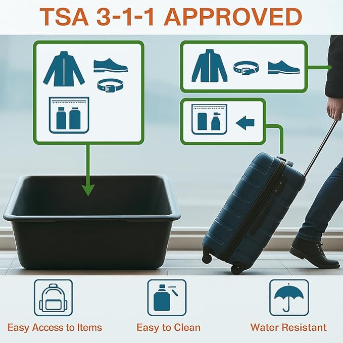 XEWEA 2PCS Small TSA Approved Clear Travel Toiletry Bags for Men Women,Transparent Makeup Cosmetic Bag with Handle,Waterproof PVC Quart Organizer Storage Pouch for Toiletries Airline Essential, Balck