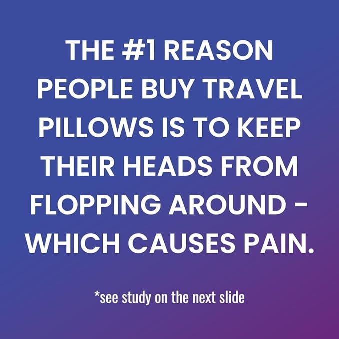 Cabeau Travel Pillow for Long Flights – Evolution X - Memory Foam Neck Support - Comfort On-The-Go for Airplane, Train, and Car (Sapphire)