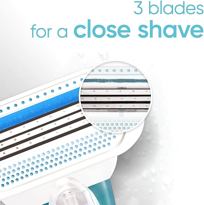 Gillette Venus Smooth Women's Razor Handle + 6 Refills with Soft-Grip Gel Handle