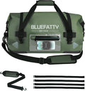 Waterproof Motorcycle Duffel Bag Roll Top Dry Duffel Bag with Quick-fixed Straps for Rafting, Boating, Kayaking, Travel, 50L(Army Green)