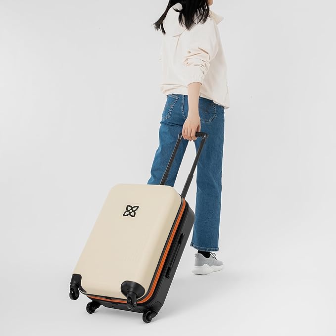 Sherpani Meridian, 22 Inch Carry On Luggage Airline Approved, Rolling Hardside Suitcase 22x14x9, Travel Luggage for Women, Expandable Suitcase, Travel Gift (Bluff)