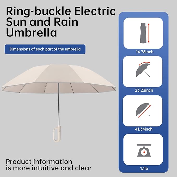 Portable Travel Umbrella, compact, durable, and windproof, reverse folding umbrella with safety reflective ring design, suitable for car and outdoor travel