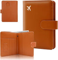 Melsbrinna Premium Leather Passport Holder Covers Case, Waterproof Rfid Blocking Travel Wallet Passport Holder with Pen Holder, Cute Passport Book for Women/Men