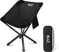 Small Camping Chair, Compact Folding Camping Chair for Adults-200 LBS Supported Lightweight Backpacking Chair for Outdoors Fishing, Hiking, Travel, Picnic, Beach Aluminum Chair(Black)