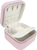 Travel Small Portable Mini Jewelry Box for Rings Earrings Necklaces and Lipstick Pink