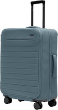 Away Softside Medium Checked Suitcase, 26 Inch Lightweight, Expandable Luggage For Men & Women, Durable Nylon Exterior, TSA Approved Lock, Ideal For Trips 1-2 Weeks, Coast Blue