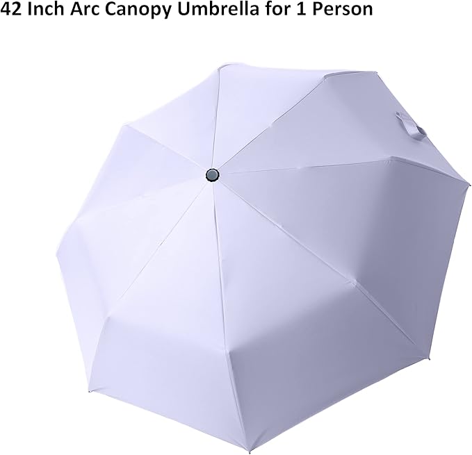 BAODINI Small UV Protection Travel Umbrella Compact for Rain and Sun UPF 50+ 41 inch Portable Umbrella for Women and Men