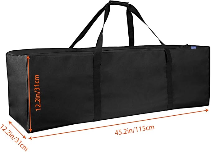 INFANZIA 45inch Sports Duffel Travel Bag, 115L Extra Large Duffel Luggage Bag with Upgrade Zipper, Water Resistant & Foldable Equipment Storage Bag for Camping Tent Tripod Fishing, 2PCS