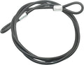 4FT 4mm Stainless Steel Outdoor Travel Security Cable Lock,Braided Steel Coated Safety Cable Luggage Lock,Safety Cable Wire Rope Double Loop Lightweight