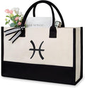 TOPDesign Embroidery Constellation Canvas Bag for Women (Pisces)