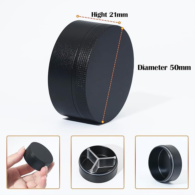 Small Pill Case 3 Compartments, Metal Round Portable Pill Box, Waterproof Travel Pill Organizer, Pocket Purse Medicine Vitamin Holder EDC Container (Black)