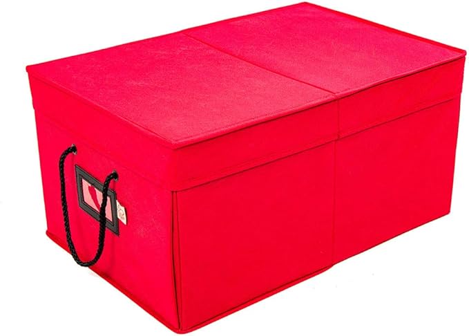 [Christmas Ornament Storage Box with Dividers] - (Holds 72 Ornaments up to 3 Inches in Diameter) | Acid-Free Removable Trays with Separators | 3 Removable Drawer Style Trays
