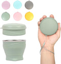 Collapsible Water Cup 6oz/180ml - Collapsible Cup - Silicone Collapsible TravelCup - Silicone Folding Camping Cup with Lids - Foldable Drinking Cup - for Travel, Camping, Hiking, Outdoor Sports
