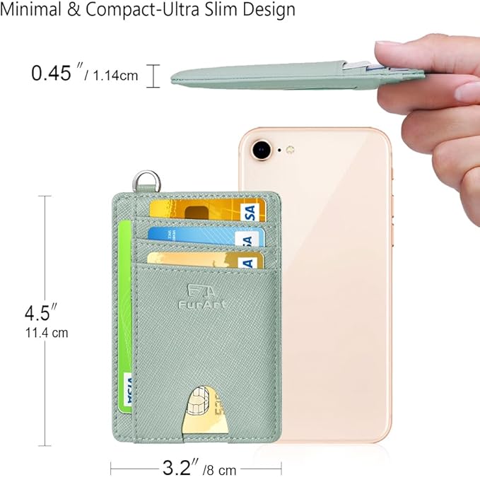 FurArt Slim Minimalist Wallet, Front Pocket Wallets, RFID Blocking, Credit Card Holder for Men & Women