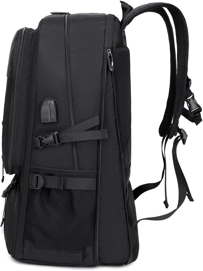18.4 Inch gym backpack with shoe compartment,80L Multiple Compartments Backpacks, Airline Approved Carry on Travel Daypack Anti Theft with USB Charging Port,for Men Women Travel Work Business