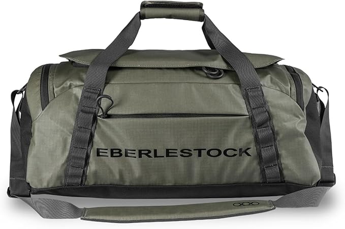 Eberlestock Hyllus Duffel Bag for Men - Durable, Water-Resistant, Small Men's Duffle Bag with Zipper Pockets, Ideal for Travel & Gym, Tactical Gear Bag, Hunting, Fishing, Camping - Military Green, 45L