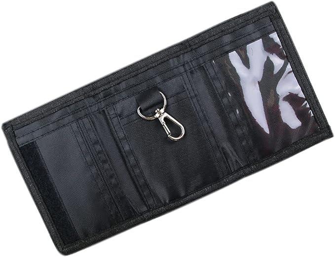 NEICY RFID Blocking Canvas Wallet for Men and Women - Camo Trifold Outdoor Sports Wallets with Magic Sticker for Teen Kids (Grey)