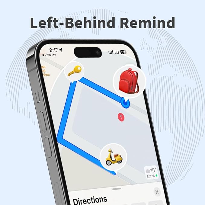 Smart Tag Tracker Works with Apple Find My, IP65 Waterproof and Replaceable Battery, Bluetooth Tracker Item Locator for Key Pet Wallet Backpack Luggage, 2 Pack, White (Not for Android or Huawei)
