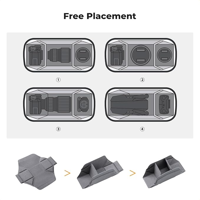 K&F Concept 2 in 1 Sling Bag Everyday Shoulder Bag & Multifunction Photography Crossbody Camera DSLR Backpack Portable Bag