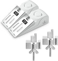 2 Pack 120dB Travel Door Stopper Alarm & Portable Door Lock, 3-Level Sensitivity Adjustable Travel Security Wedge for Hotel Home Apartment Dorm