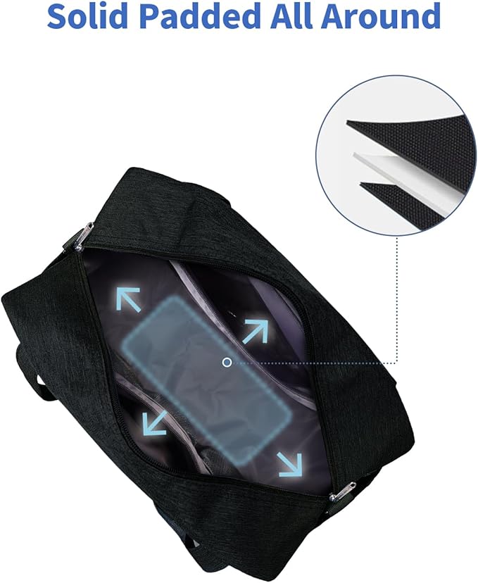 Narwey Carry on Bag 22x14x9 Airlines Approved, Carry on Duffle Bag for Airplane with Wet Pocket, Travel Duffel Bag Luggage Bag Weekender Overnight for Women Men (Black)