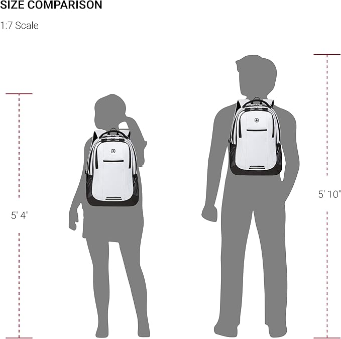 SwissGear Cecil 5505 Laptop Backpack, White, 18-Inch