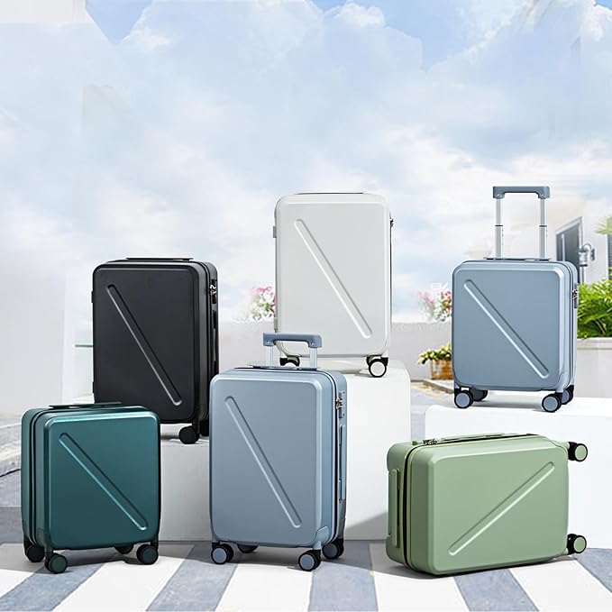 MILADA Checked Luggage 24 Inch Luggage With Spinner Wheels, Travel Luggage Medium Suitcase, Hard Case Luggage Checked Bag TSA Approved For Business And Travel, Black